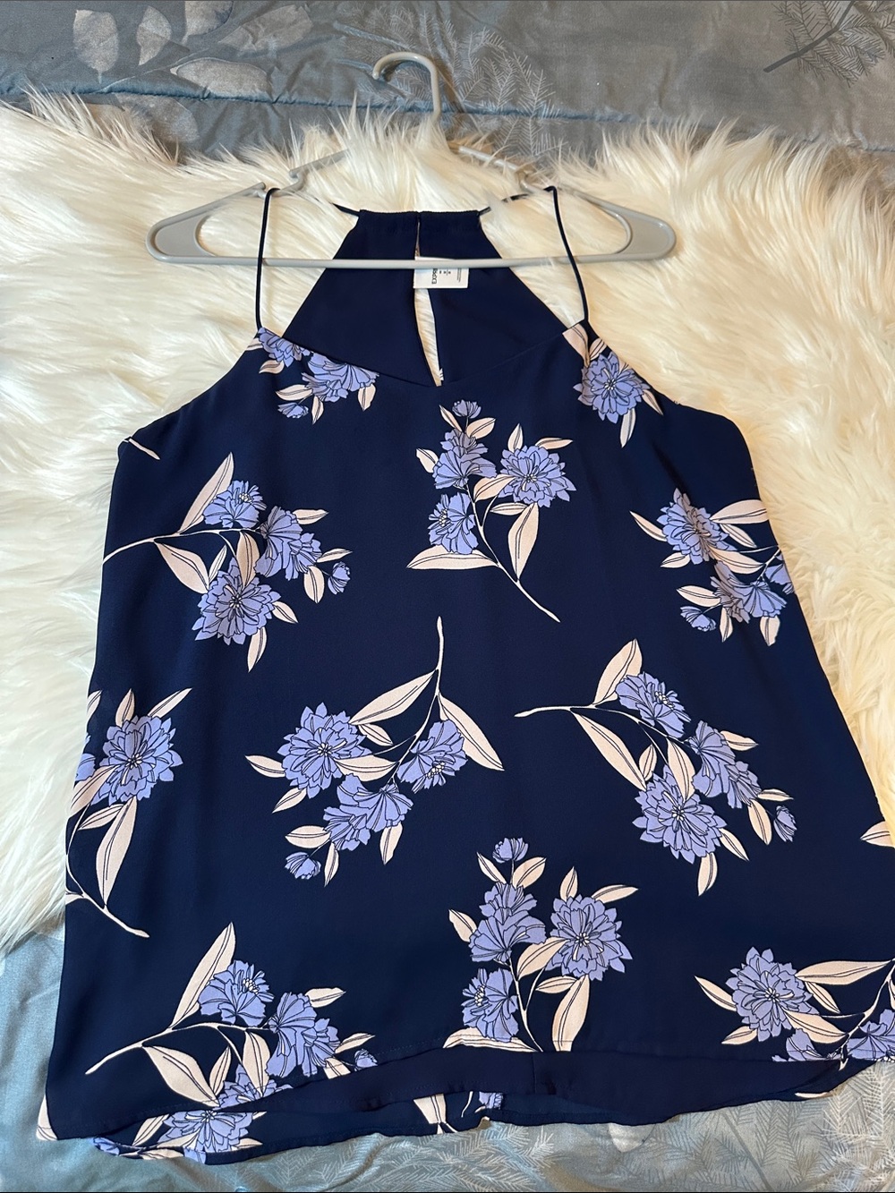 EUC/Like New Express Navy Halter Top Sz M
